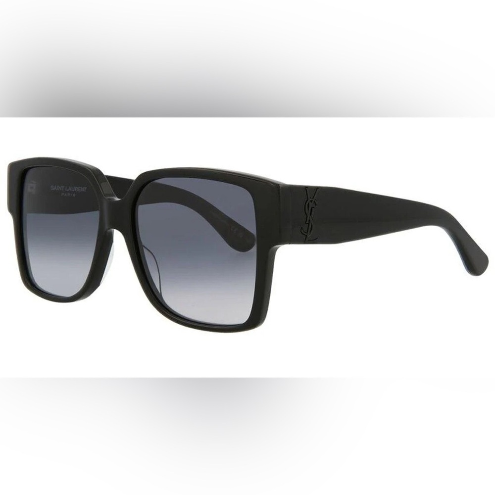 Saint Laurent SLM9 Oversized All Black Square Sunglasses - New Condition